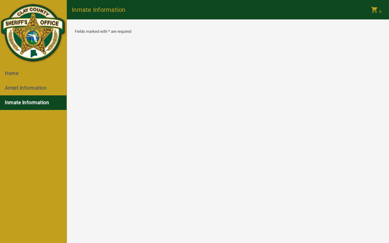 Clay County Jail current inmate roster search